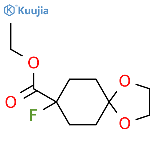 ethyl 8-fluoro-1,4-dioxaspiro[4.5]decane-8-carboxylate structure