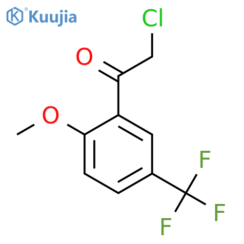 2-chloro-1-2-methoxy-5-(trifluoromethyl)phenylethan-1-one structure