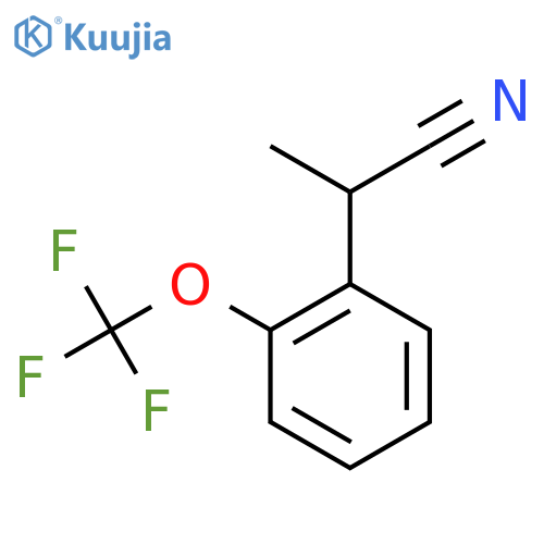 2-2-(trifluoromethoxy)phenylpropanenitrile structure