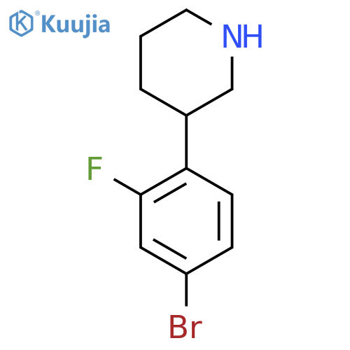 3-(4-bromo-2-fluorophenyl)piperidine structure