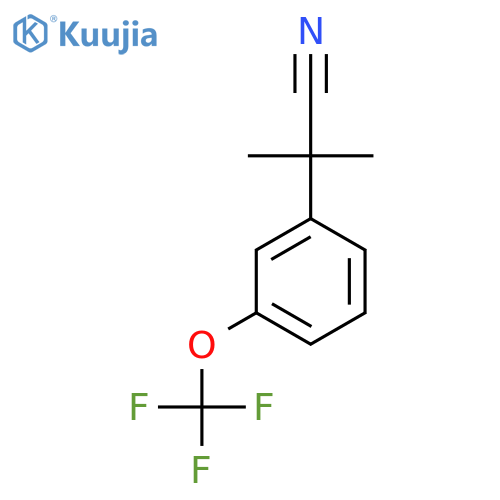 2-methyl-2-3-(trifluoromethoxy)phenylpropanenitrile structure