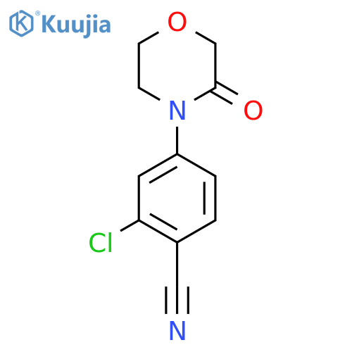 2-chloro-4-(3-oxomorpholin-4-yl)benzonitrile structure