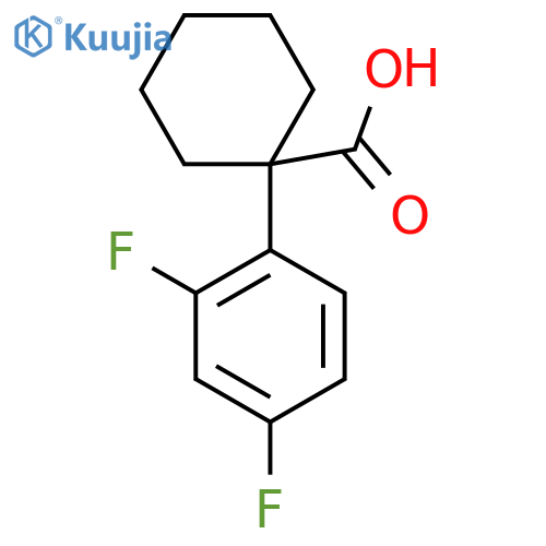 1-(2,4-difluorophenyl)cyclohexane-1-carboxylic acid structure