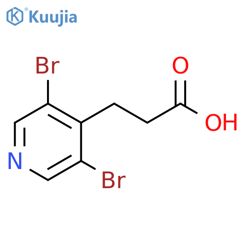 3-(3,5-dibromopyridin-4-yl)propanoic acid structure