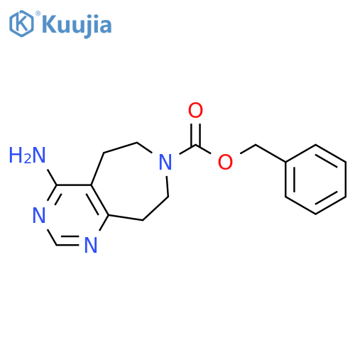 Benzyl 4-amino-8,9-dihydro-5H-pyrimido[4,5-d]azepine-7(6H)-carboxylate structure