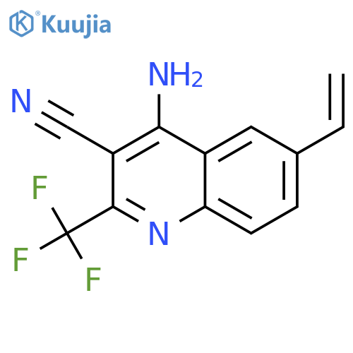 4-Amino-2-(trifluoromethyl)-6-vinylquinoline-3-carbonitrile structure