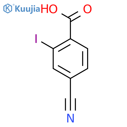 4-cyano-2-iodo-benzoic acid structure