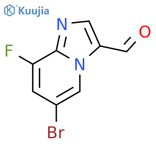 6-Bromo-8-fluoroimidazo[1,2-a]pyridine-3-carbaldehyde structure