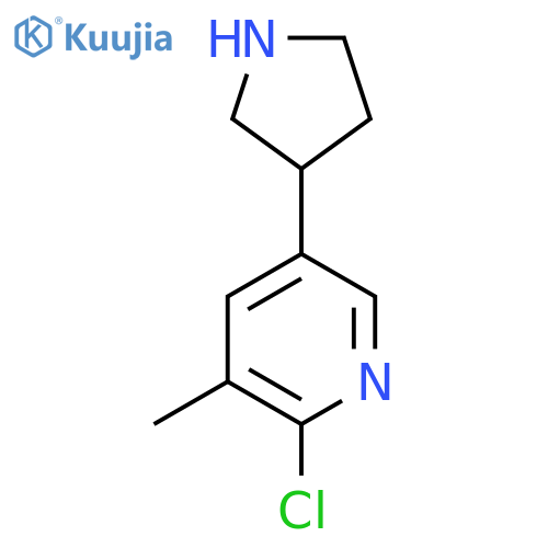 2-chloro-3-methyl-5-(pyrrolidin-3-yl)pyridine structure