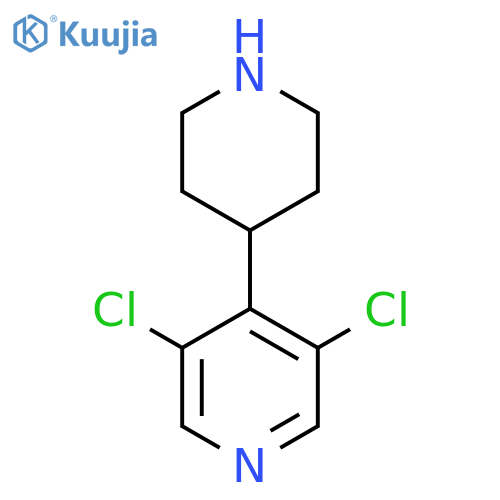 3,5-dichloro-4-(piperidin-4-yl)pyridine structure