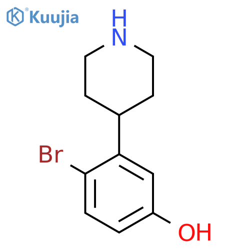 4-bromo-3-(piperidin-4-yl)phenol structure