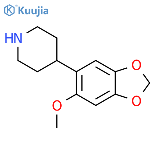4-(6-methoxy-1,3-dioxaindan-5-yl)piperidine structure