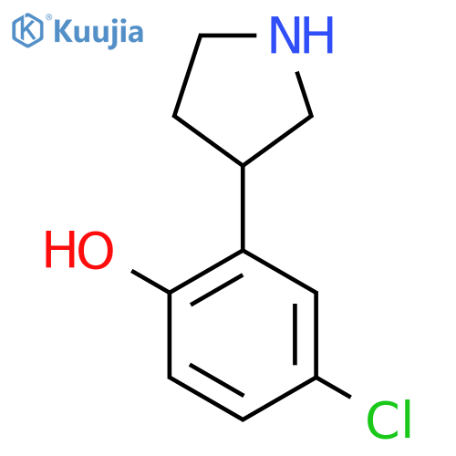 4-chloro-2-(pyrrolidin-3-yl)phenol structure