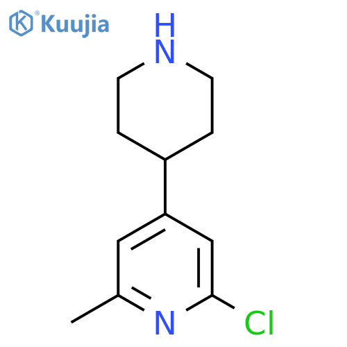 2-chloro-6-methyl-4-(piperidin-4-yl)pyridine structure