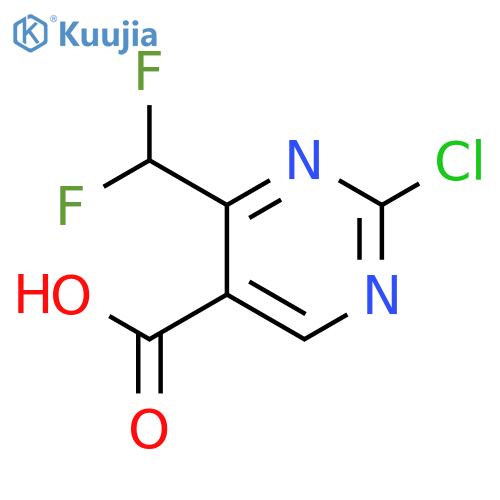 2-Chloro-4-(difluoromethyl)pyrimidine-5-carboxylic acid structure