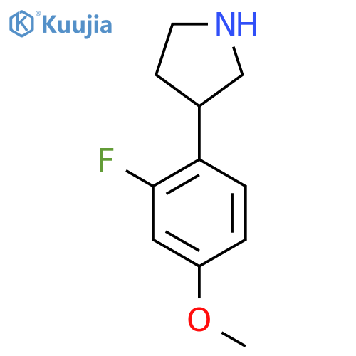 3-(2-fluoro-4-methoxyphenyl)pyrrolidine structure