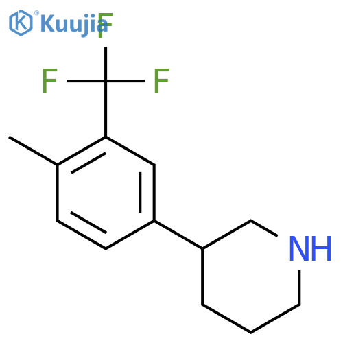 3-4-methyl-3-(trifluoromethyl)phenylpiperidine structure