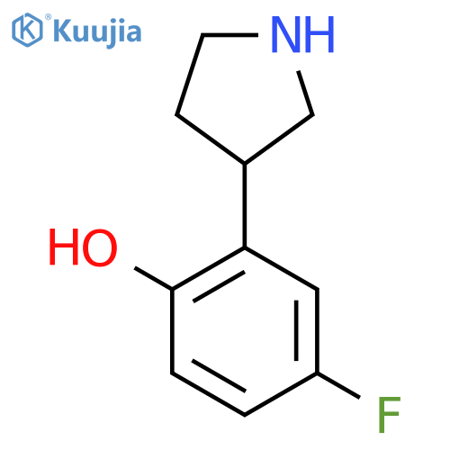 4-fluoro-2-(pyrrolidin-3-yl)phenol structure