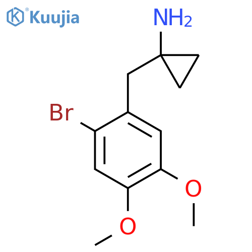 1-(2-bromo-4,5-dimethoxyphenyl)methylcyclopropan-1-amine structure