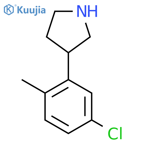 Pyrrolidine, 3-(5-chloro-2-methylphenyl)- structure