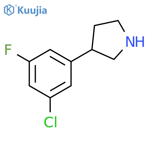 3-(3-chloro-5-fluorophenyl)pyrrolidine structure