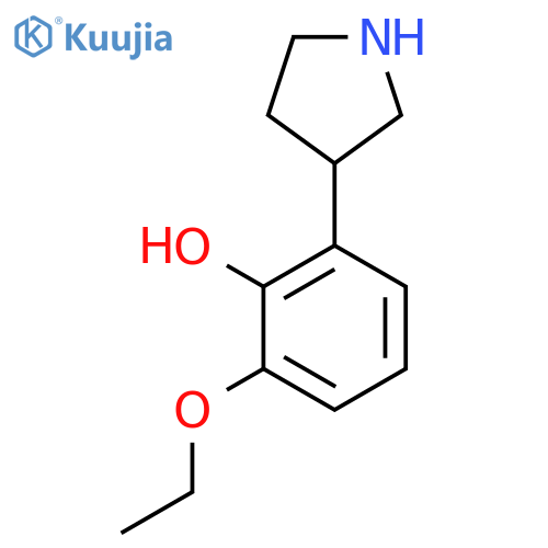 2-ethoxy-6-(pyrrolidin-3-yl)phenol structure