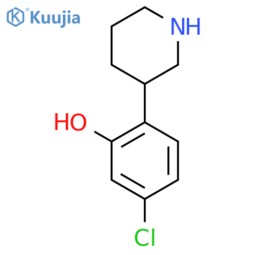 5-chloro-2-(piperidin-3-yl)phenol structure