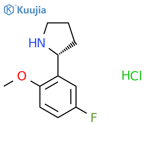 (R)-2-(5-fluoro-2-methoxyphenyl)pyrrolidine hydrochloride structure