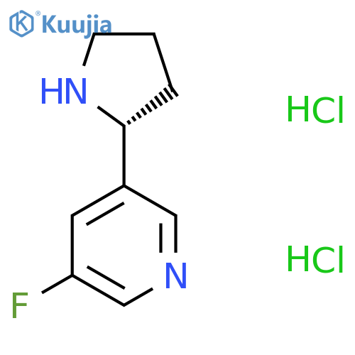 (R)-3-Fluoro-5-(pyrrolidin-2-yl)pyridine dihydrochloride structure