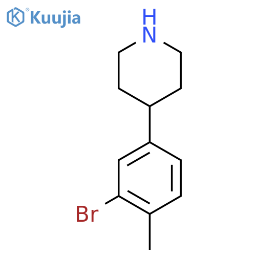 4-(3-bromo-4-methylphenyl)piperidine structure