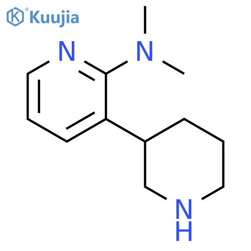 N,N-dimethyl-3-(piperidin-3-yl)pyridin-2-amine structure