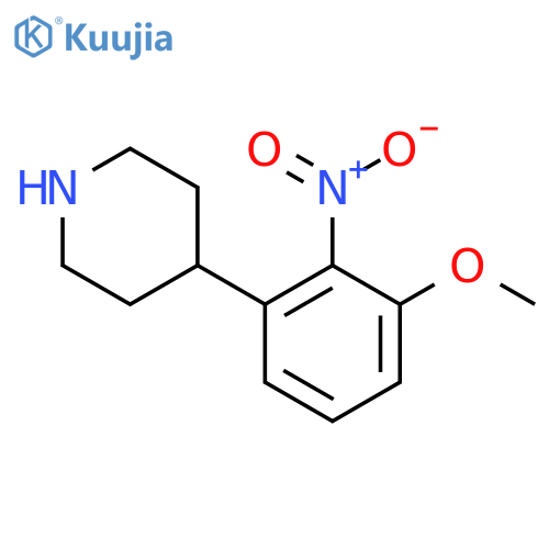 4-(3-methoxy-2-nitrophenyl)piperidine structure