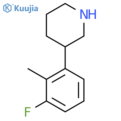 3-(3-fluoro-2-methylphenyl)piperidine structure