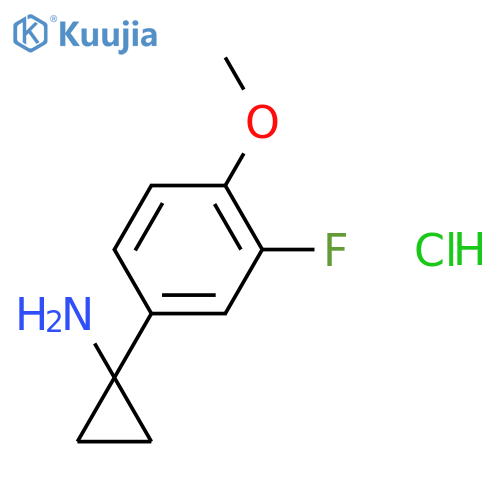 1-(3-fluoro-4-methoxy-phenyl)cyclopropanamine structure