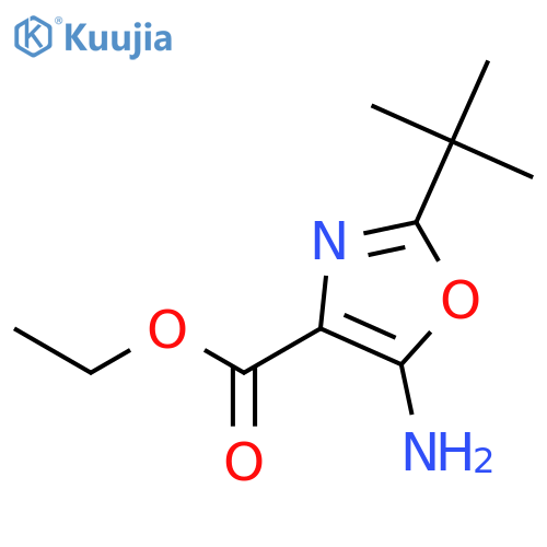 ethyl 5-amino-2-tert-butyloxazole-4-carboxylate structure