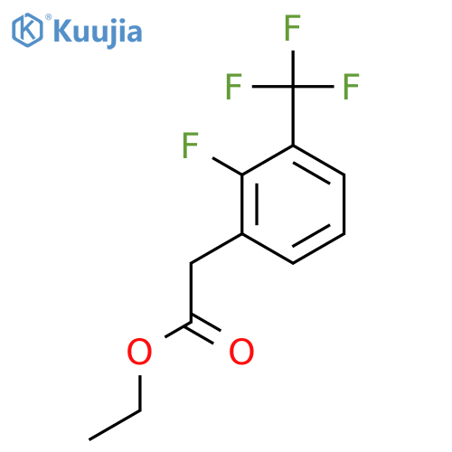 Ethyl 2-(2-fluoro-3-(trifluoromethyl)phenyl)-acetate structure