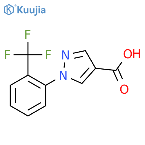 1-(2-(Trifluoromethyl)phenyl)-1H-pyrazole-4-carboxylic acid structure