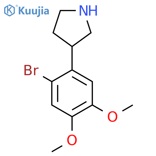 3-(2-bromo-4,5-dimethoxyphenyl)pyrrolidine structure