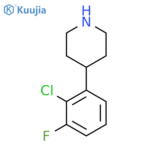 4-(2-chloro-3-fluorophenyl)piperidine structure