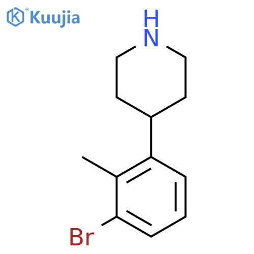4-(3-Bromo-2-methylphenyl)piperidine structure