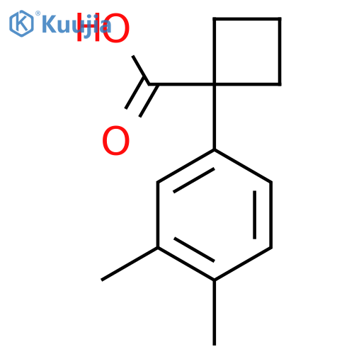 1-(3,4-Dimethylphenyl)cyclobutane-1-carboxylic acid structure
