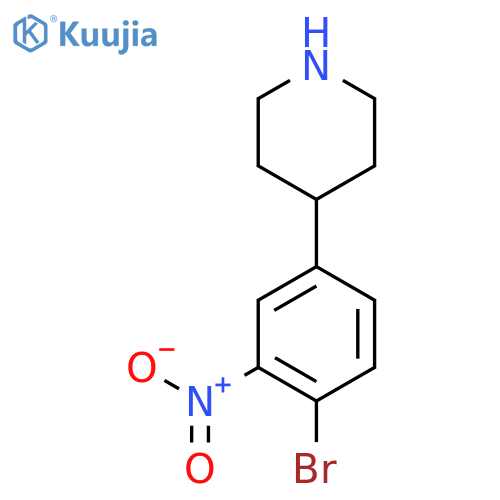 4-(4-bromo-3-nitrophenyl)piperidine structure