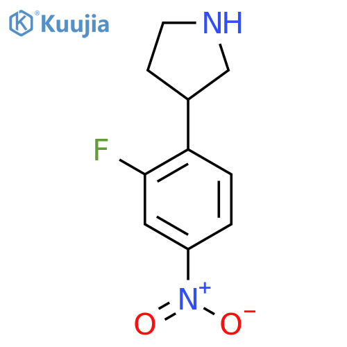 3-(2-fluoro-4-nitrophenyl)pyrrolidine structure