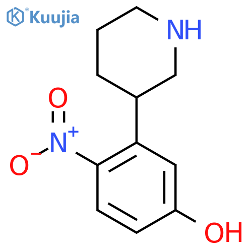 4-nitro-3-(piperidin-3-yl)phenol structure