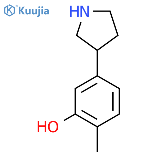 2-methyl-5-(pyrrolidin-3-yl)phenol structure