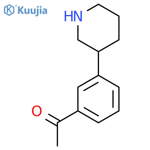 1-3-(piperidin-3-yl)phenylethan-1-one structure