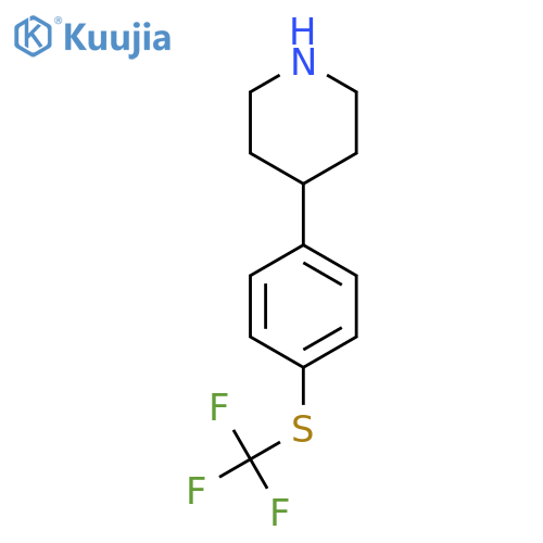 4-{4-(trifluoromethyl)sulfanylphenyl}piperidine structure