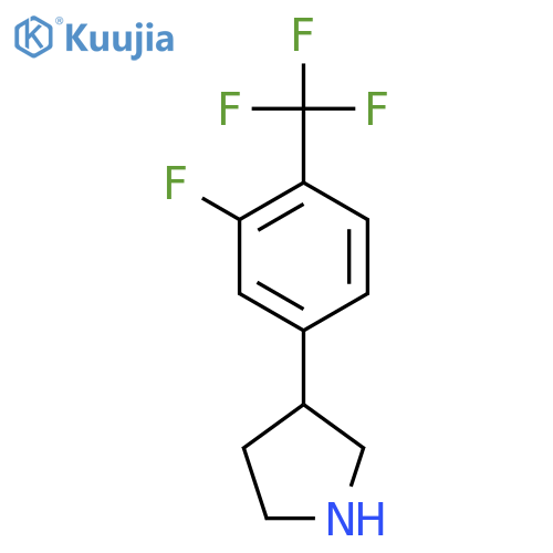 3-3-fluoro-4-(trifluoromethyl)phenylpyrrolidine structure