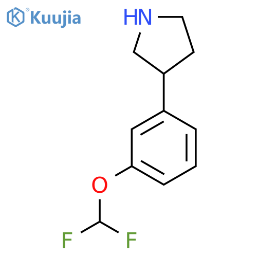 3-3-(difluoromethoxy)phenylpyrrolidine structure
