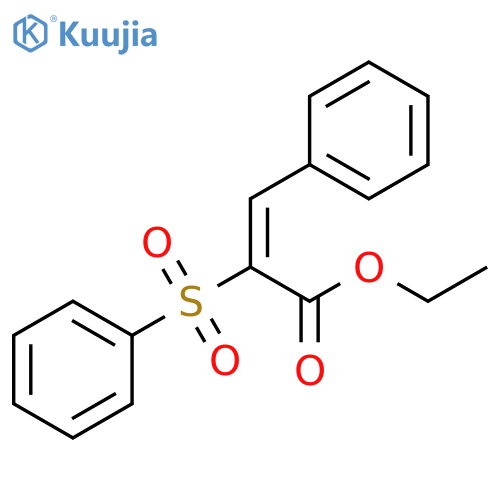 2-Propenoic acid, 3-phenyl-2-(phenylsulfonyl)-, ethyl ester, (2E)- structure